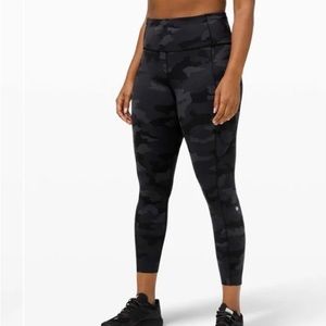 Lululemon Fast and Free Leggings camo size 4
